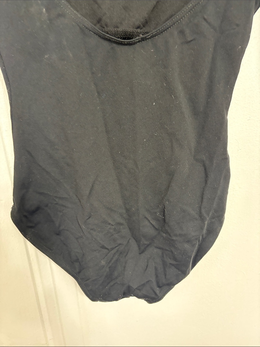 Bloch Black Long Sleeve Leotard with Sheer Mesh Sleeve size M - Picture 7 of 7